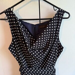 The Limited Blue Ruched Midi Dress Cowl Neck Wedding Guest